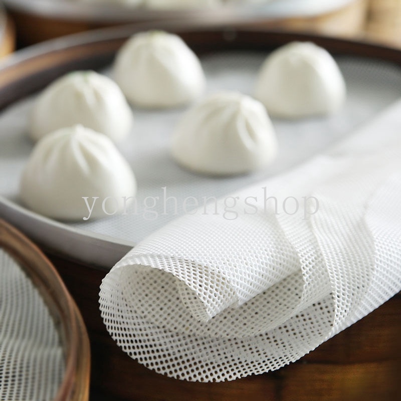 24cm Silicone Steamer Non-Stick Pad Round Dumpling Mat Steamed Buns ...