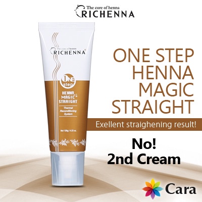 RICHENNA ONE STEP HENNA MAGIC STRAIGHT 120g No 2nd Cream Less