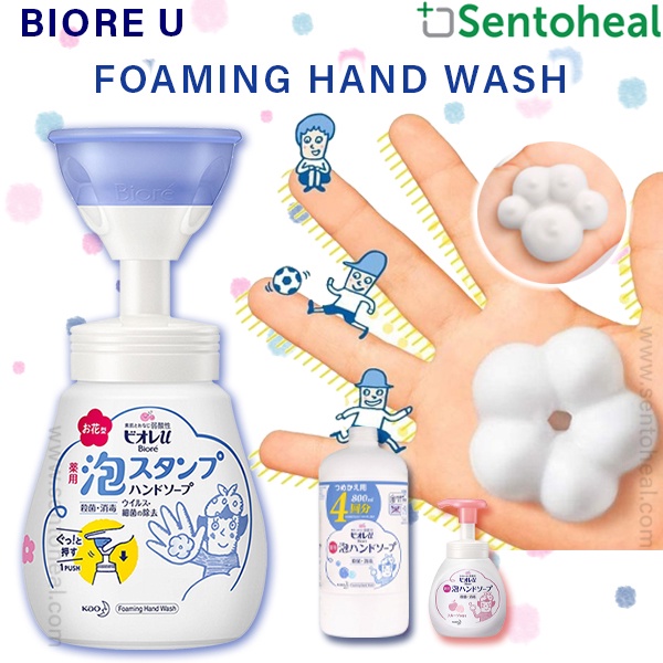 Biore U Instant Foaming Hand Wash Soap Foam Pump Flower Pattern 250ml