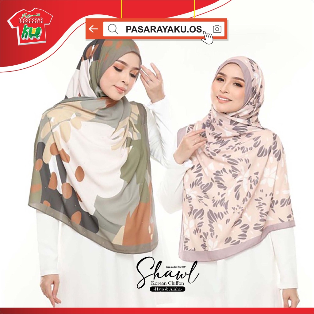 shawl korean chiffon