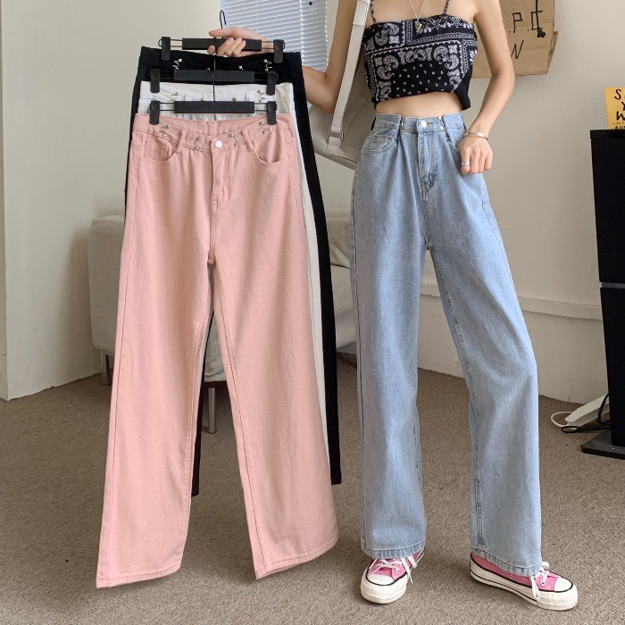 [SGLocalSeller] Stylehouse Evelyn High Waist Skinny Jeans Adjustable Waist Buckle Up Korea Jeans