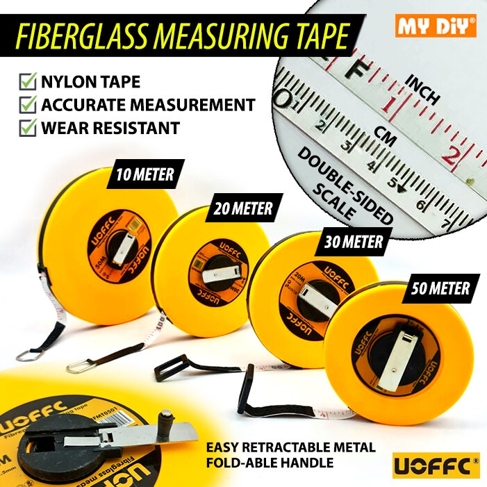 MYDIYHOMEDEPOT - 10M 20M 30M 50M UOFFC Fiberglass Measuring Tape ...