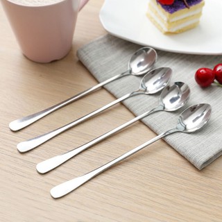 Stainless Steel Big Head Round Spoon Net Red Golden Dinner Long Handle  Stirring