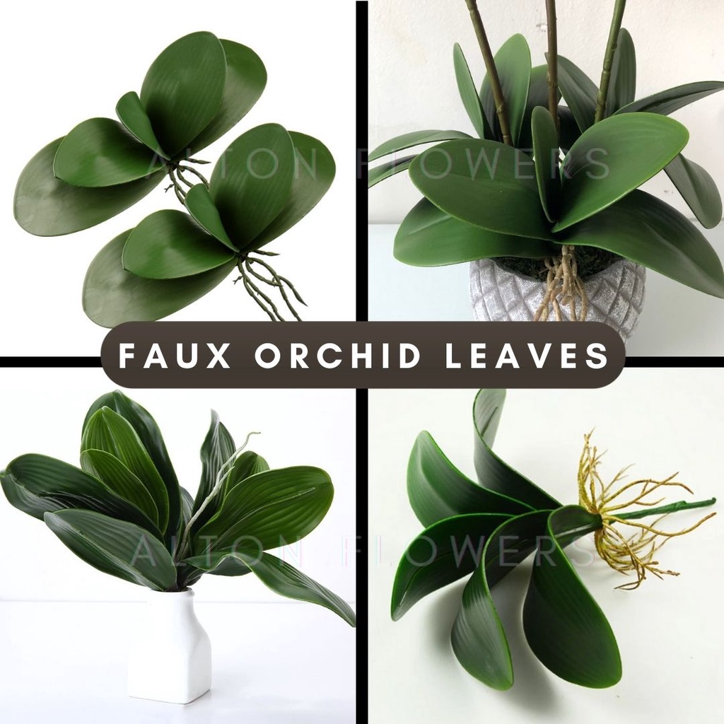 [SG Seller] Fast delivery Artificial Phalaenopsis Orchid Leaves, Plant