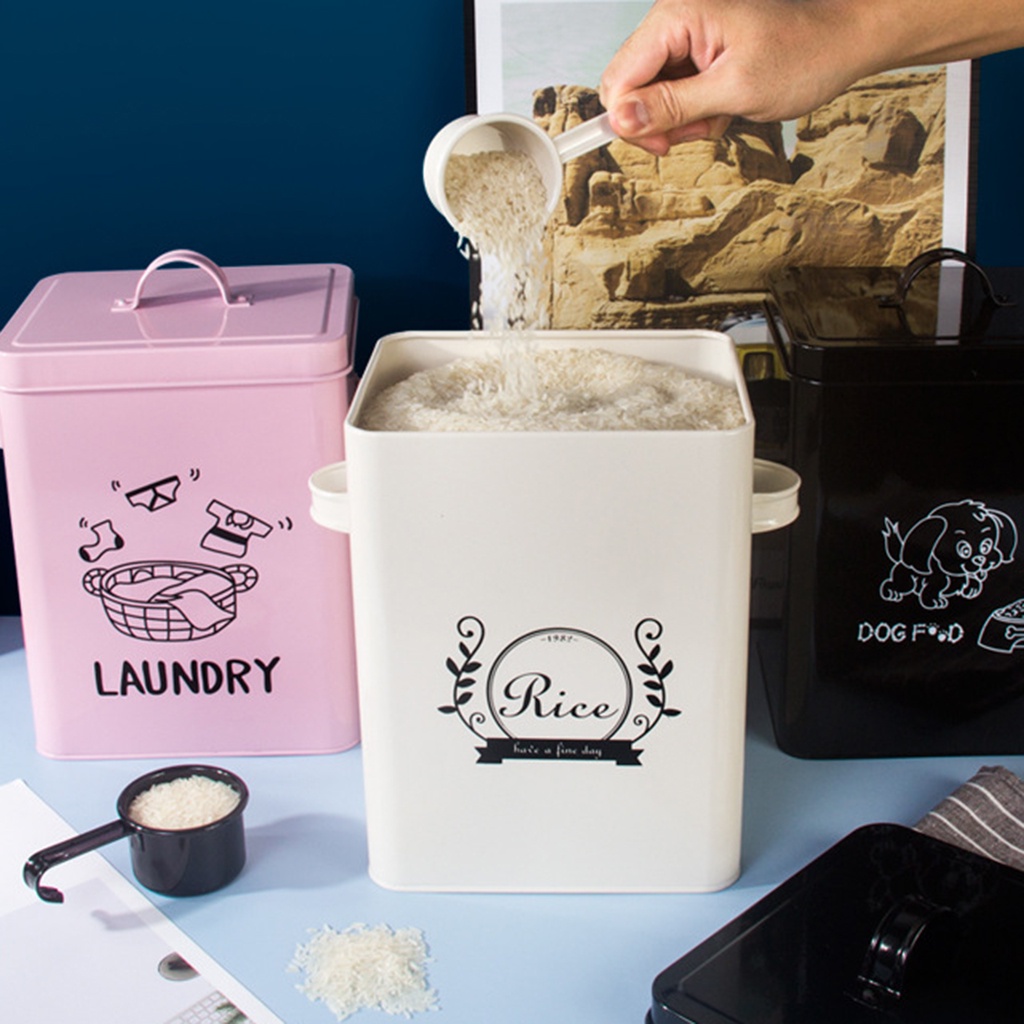 [HOT!] Laundry Powder Bin Storage Container 6L Capacity for Storing Laundry Room Washing Powder