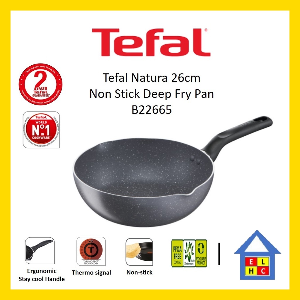 Tefal Natura Non Stick Deep Fry Pan Cm B Shopee Singapore