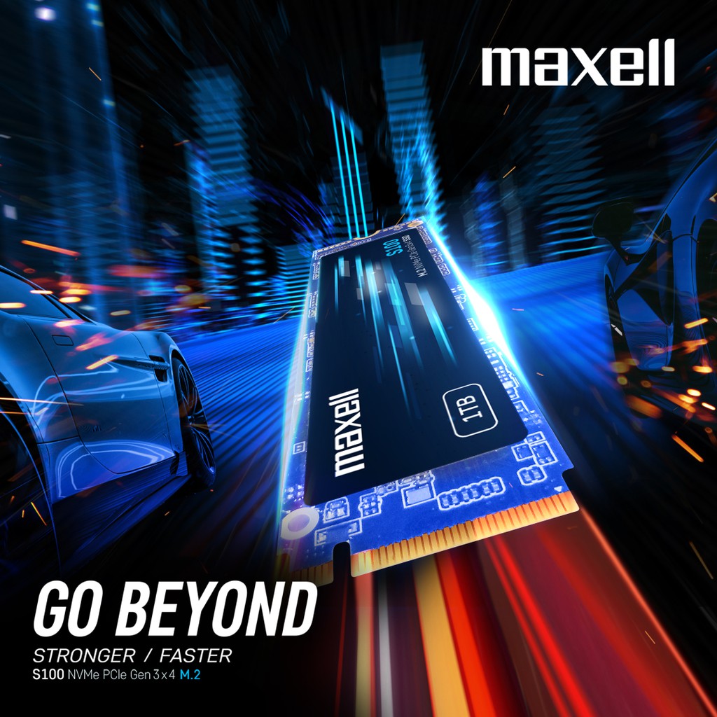 Maxell S100 PCIe Gen 3 x 4 M2 2280 SSD 128GB 256GB 512GB 1TB 2TB