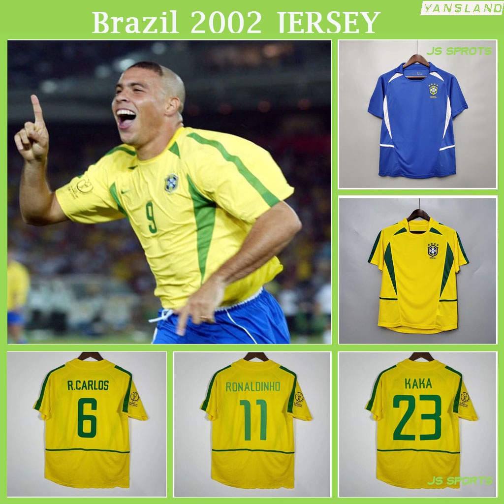 2002 Brazil retro jersey-Brazil Ronaldo Rivaldo Ronaldinho Kaká R ...