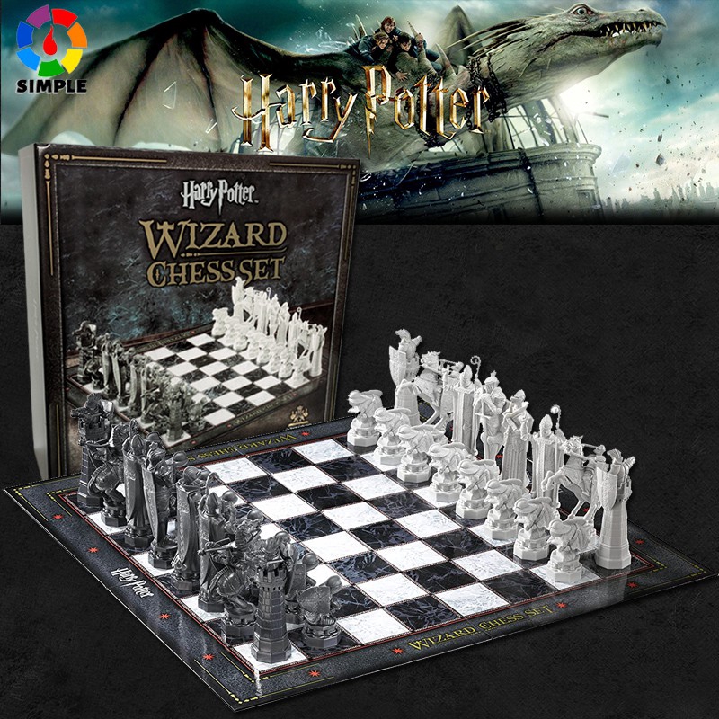 The Noble Collection Harry Potter Wizard Chess Set - 32 Detailed