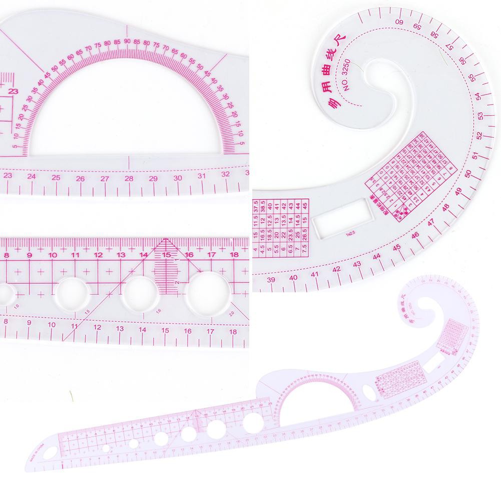 Sewing ABS Tools Soft Plastic Comma Shaped Curve Measure Tailor Rulers ...