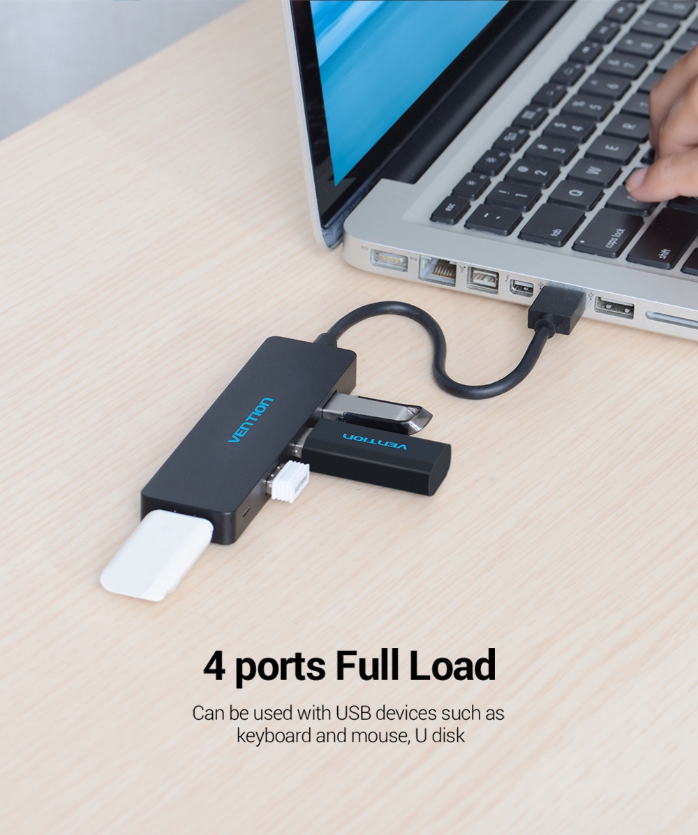Vention USB C Hub 4 Ports Ultra Slim Fast Data USB Splitter Compatible ...