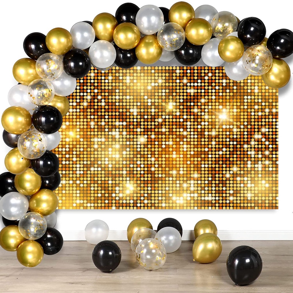 Bright Gold Glitter Birthday Party Background Wedding Decor Wall ...