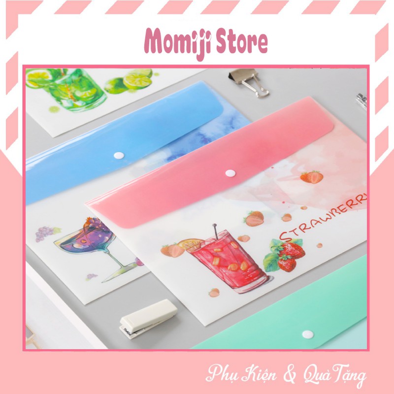 Cute cartoon version of A4 paper bag - PVC A4 document bag (Set of 4 ...
