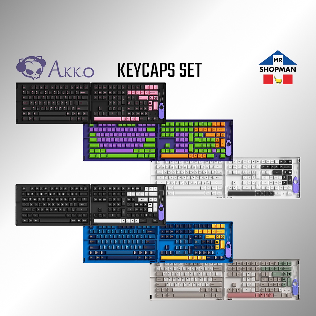 akko Keycaps PBT / ABS Double Shot Full Key Cap Set for Mechanical ...