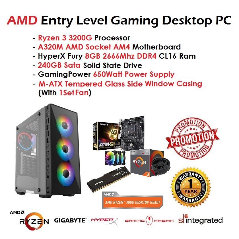AMD Ryzen 3 Budget Entry Level Desktop PC ( New Unit ) | Shopee Singapore