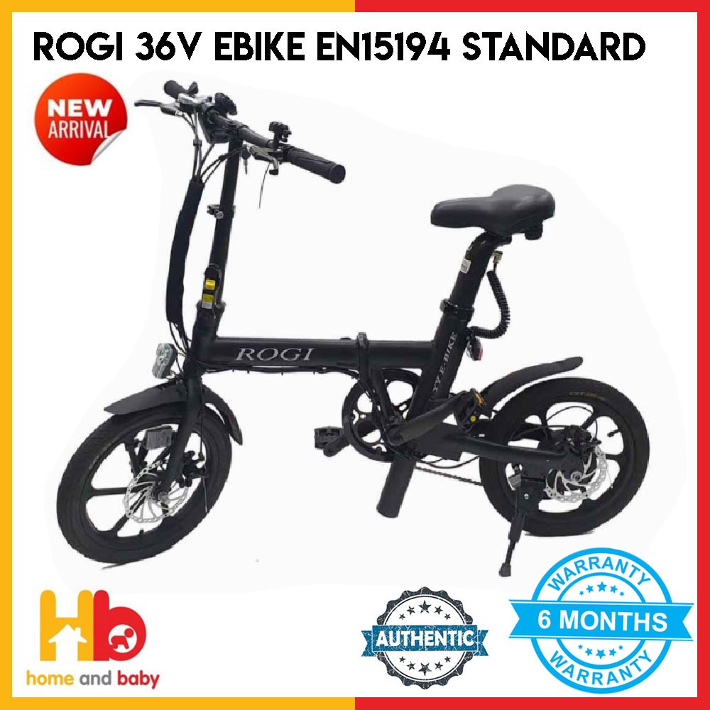ROGI 16 Electric Bicycle 36V 7.5AH Shimano 6 Gear EN15194