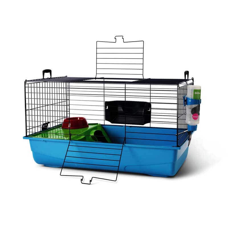 SAVIC Nero 2 Rabbit / Guinea Pig Cage (Blue/ Maroon) (80x50x45cm