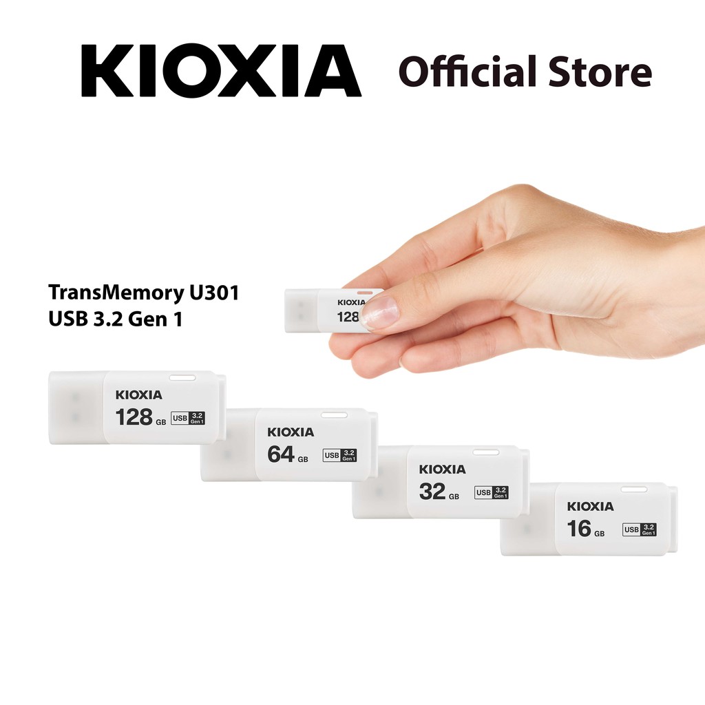 thumbnail image 2 of KIOXIA TransMemory U301 USB3.2 Gen 1 Flash Drive In 16GB/32GB/64GB... 2 of 12