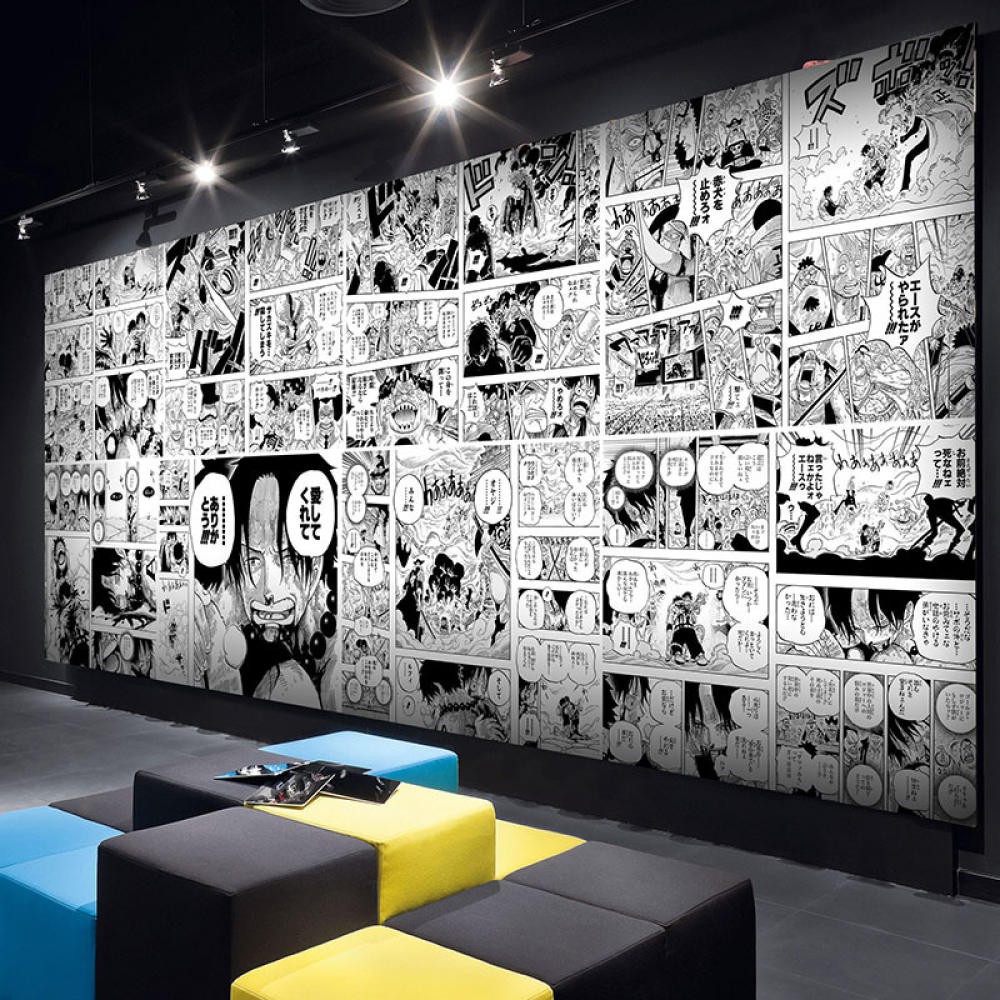 Wallpaper Hand drawn japanese anime poster, japanese theme-Wall mural