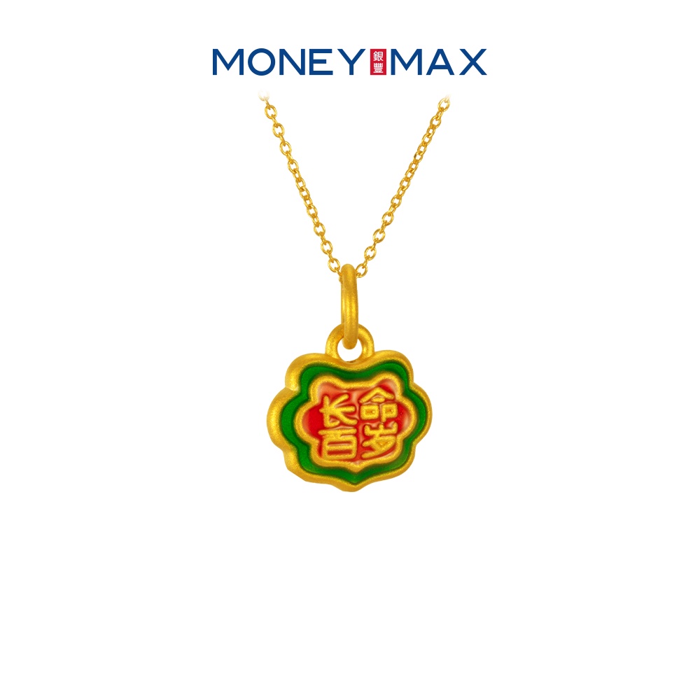 999 Gold Pendant with Colored Enamel on 10K Gold Chain MoneyMax