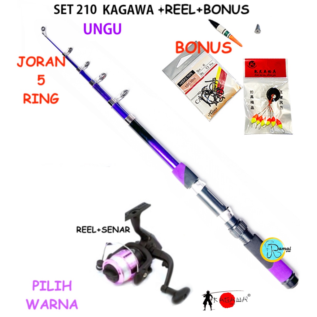 SATU SET JORAN PANCING KAGAWA LENGKAP 5 RING 2.1m SIAP PAKAI BISA PILIH WARNA - Gambar 3