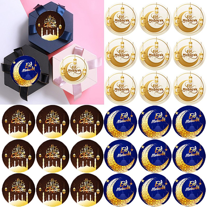 60pcs/set Ramadan EID Mubarak Paper Sticker Gift Lable Seal Sticker ...
