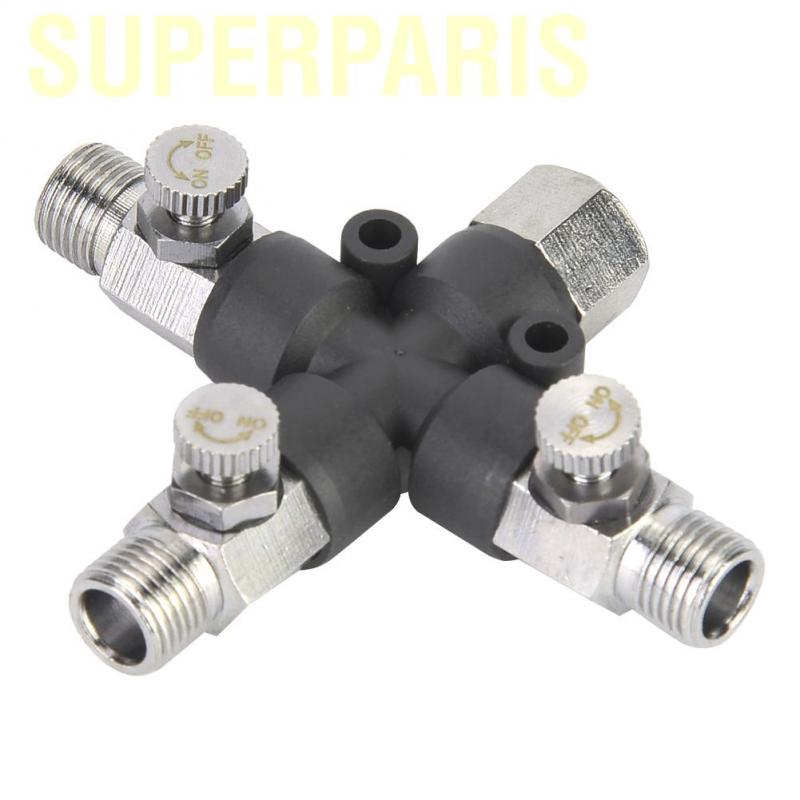 Superparis 1/8 3-way adjustable metal-air hose divider Airbrush ...