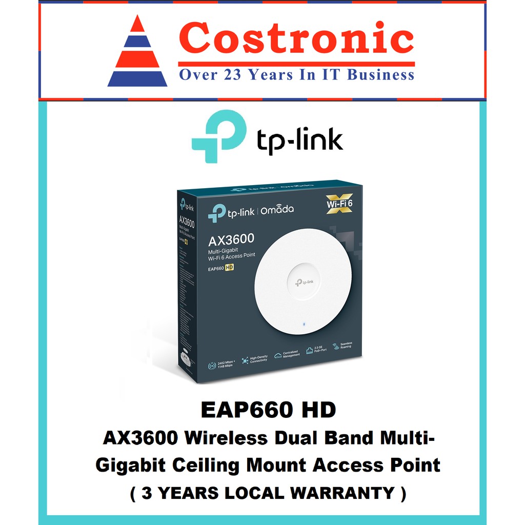 EAP660 HD, AX3600 High Density Multi-Gigabit Ceiling Mount Wi-Fi 6 Access  Point