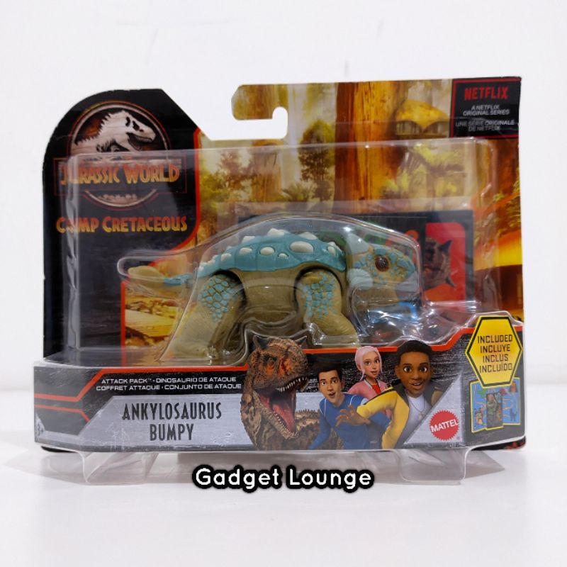 Mattel Jurassic World Camp Cretaceous Attack Pack: Ankylosaurus Bumpy ...