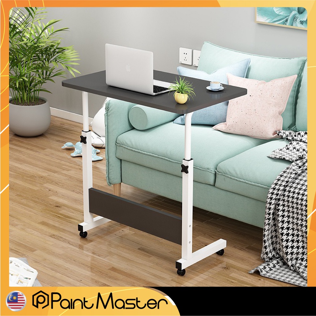 Adjustable Height Bedside Laptop Table Portable Wooden Notebook Mobile ...