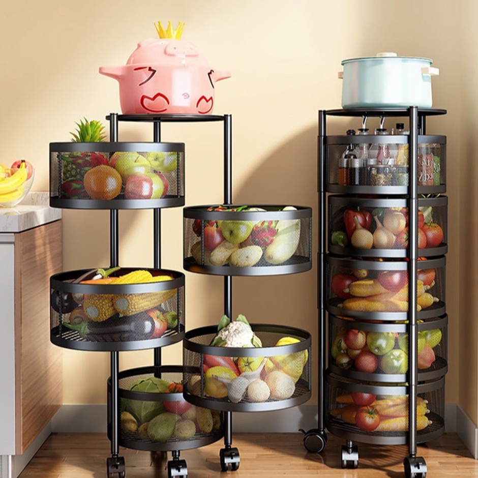 Rotating Trolley RACK Fruit RACK/ Kitchen RACK/ - GALAXY TITAN RACK ...