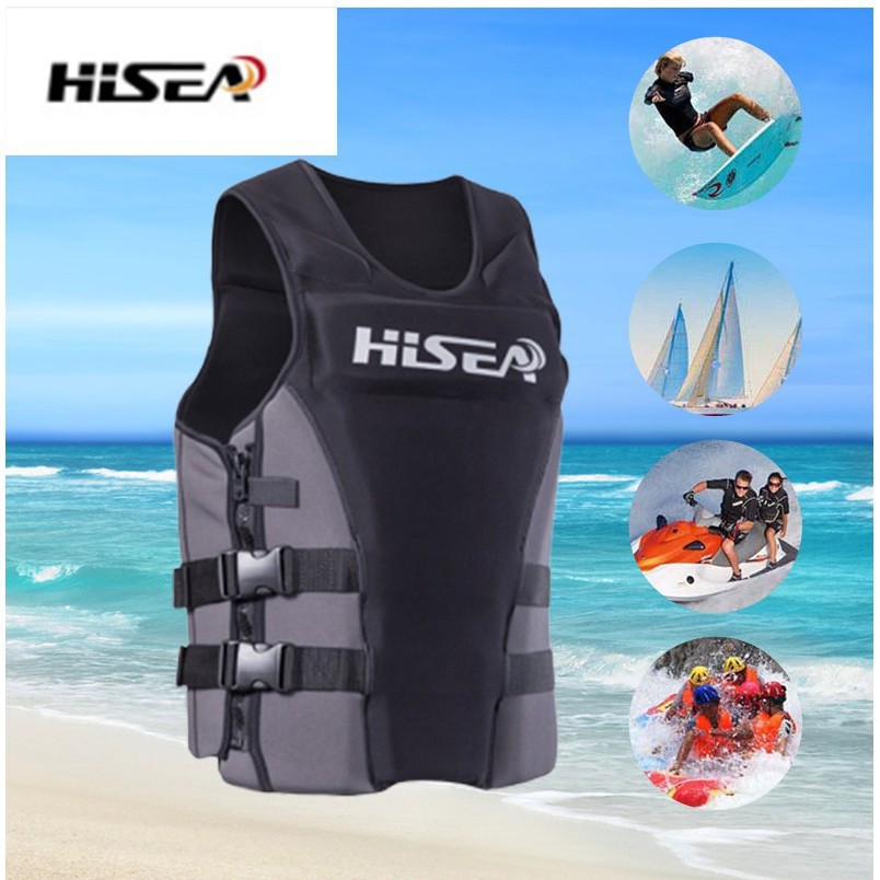 HISEA Professional Life Jacket Adult Neoprene Life Vest Men Vest Pool Rescu Fishing  Life Jacket Swimming Life Vest
