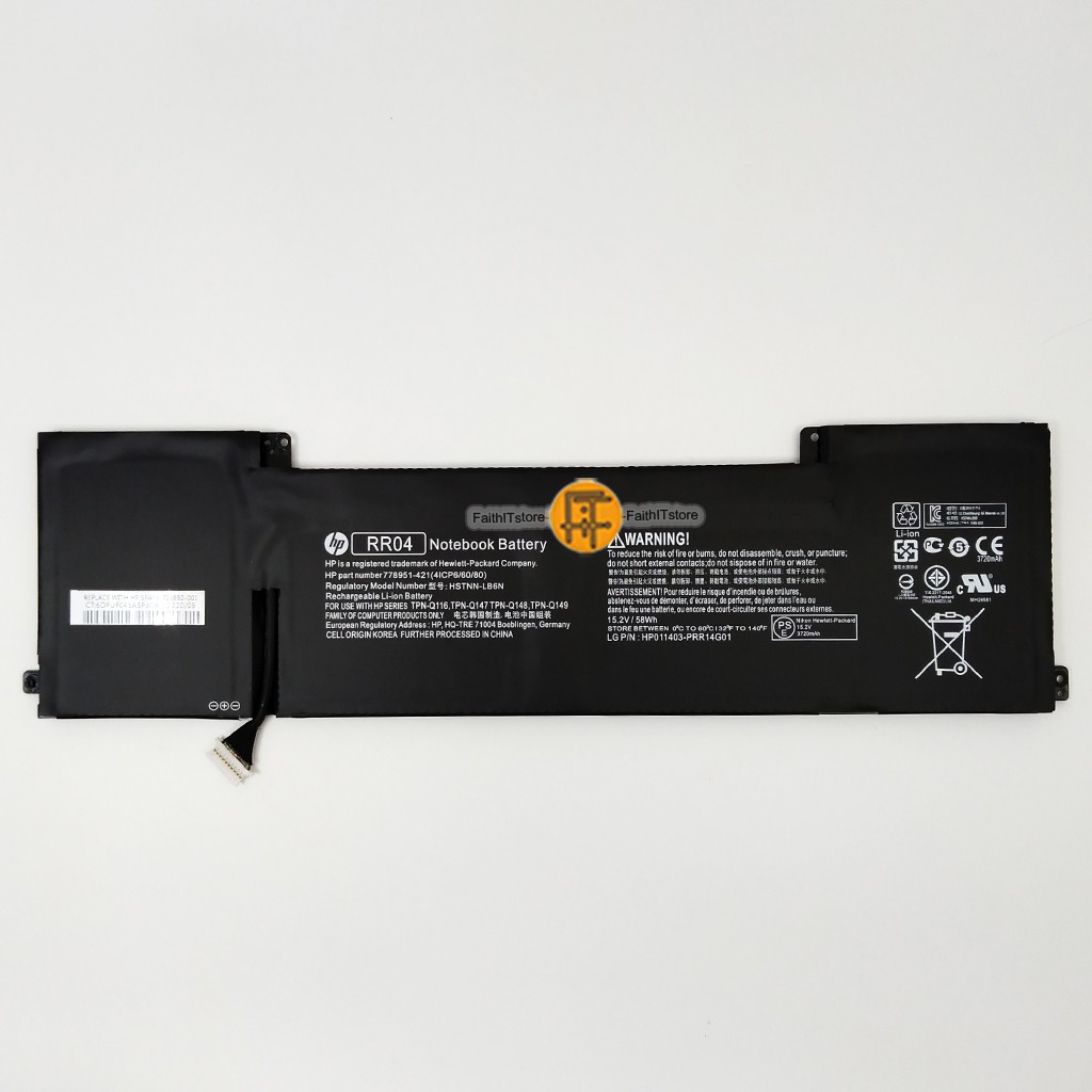 For HP Omen 15-5000 15-5100 RR04XL 778951-421 778978-005 Battery ...