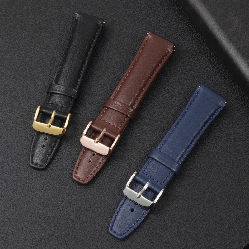 Mens black clearance leather watch strap