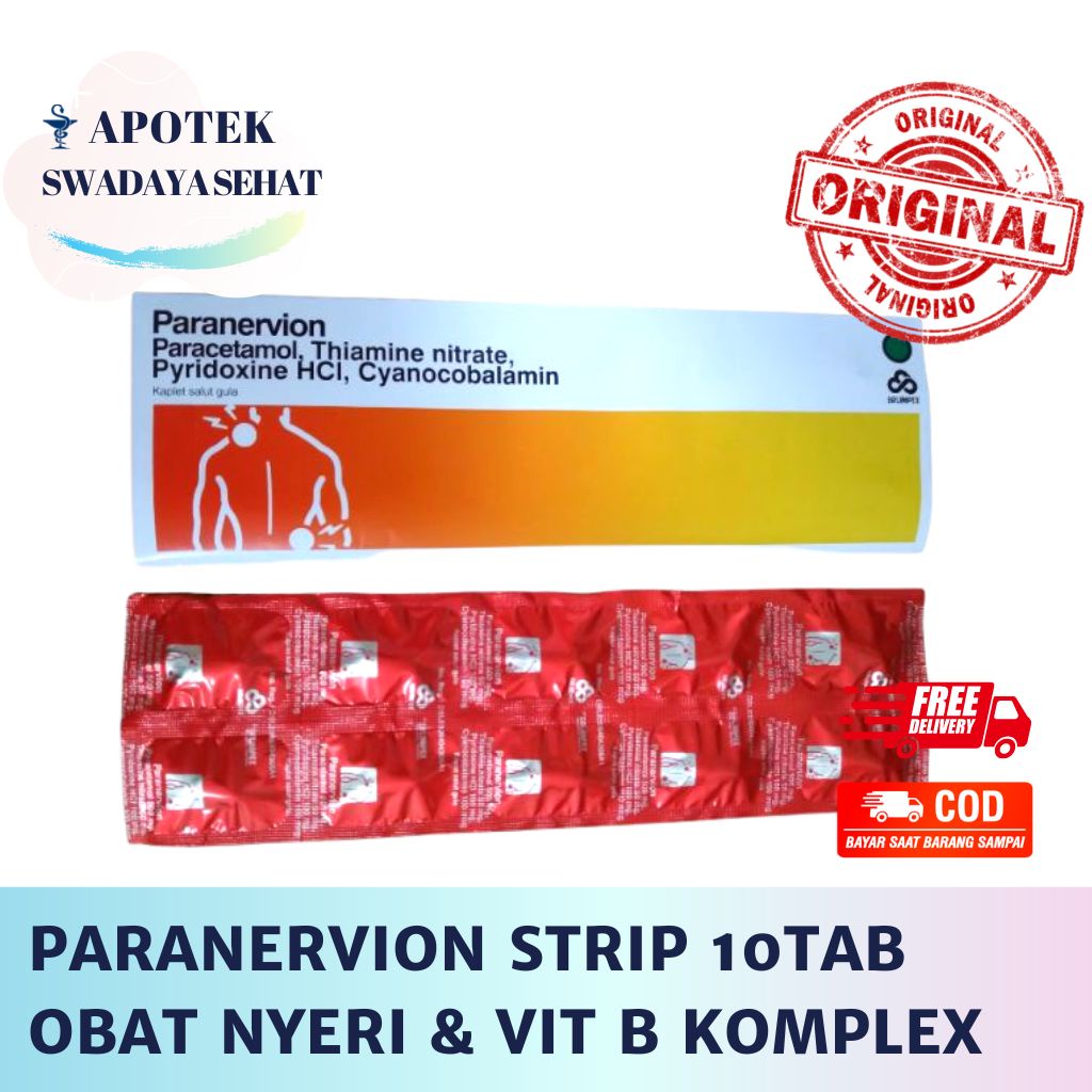 Paranervion Strip Paracetamol Vitamin B Complex Anti Tingling Nerve