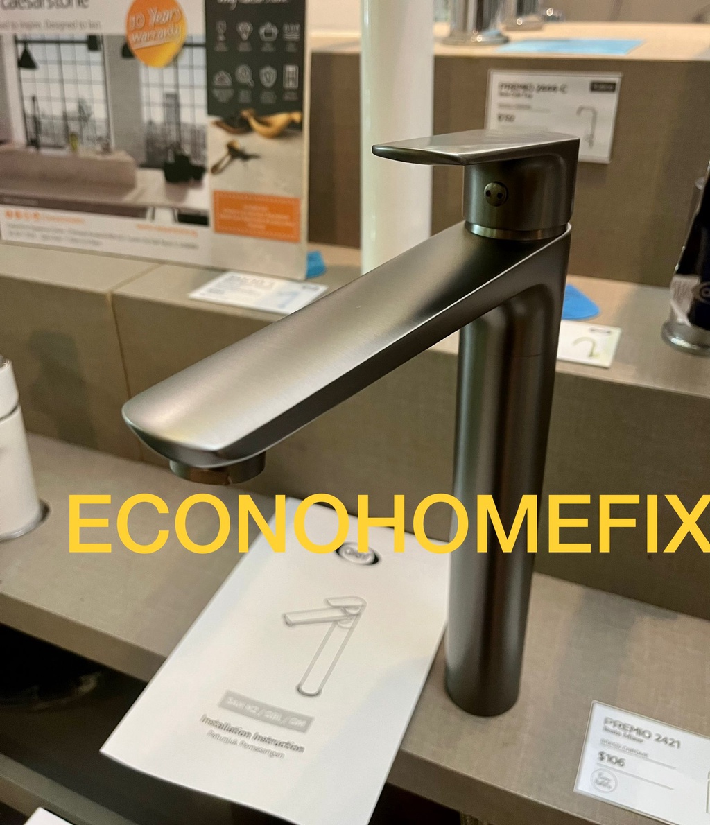 [ AER ] SAH H 2 GM Tall Hand Wash Basin Mixer Tap/Faucet (Matte Gun ...