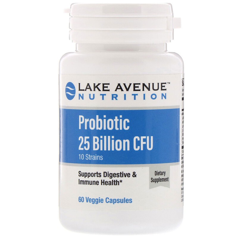 Lake Ave. Nutrition, Probiotic, 10 Strains, 25 Billion CFU, 60 Veggie Capsules Shopee Singapore