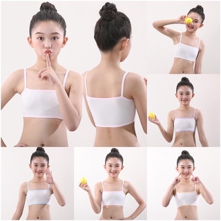 2015 girl puberty bra of the kid thin cotton bra wireless young