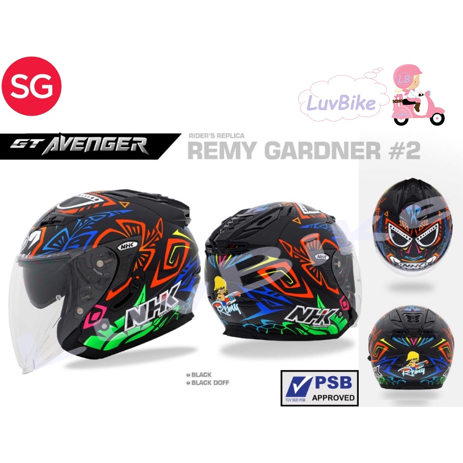 PSB Approved NHK GT Remy Gardner #2 Open Face Motorcycle Helmet With ...