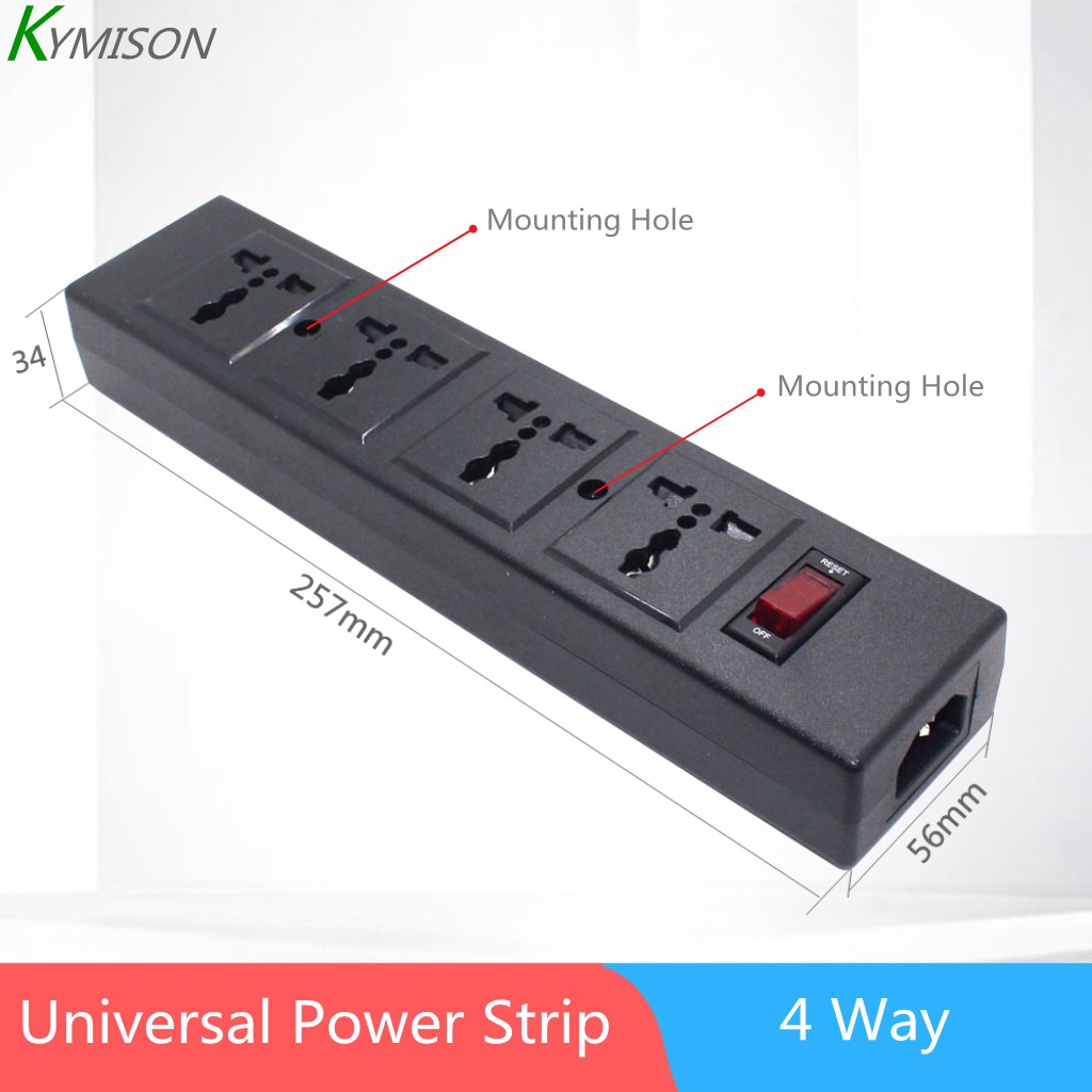 PDU Power Strip with Universal Outlet Socket with Overload Protected ...