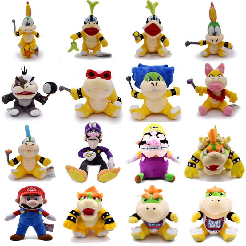 Super Mario Bros JR Kubah Koopa Dragon Bowser Waluigi Wario Lemmy ...