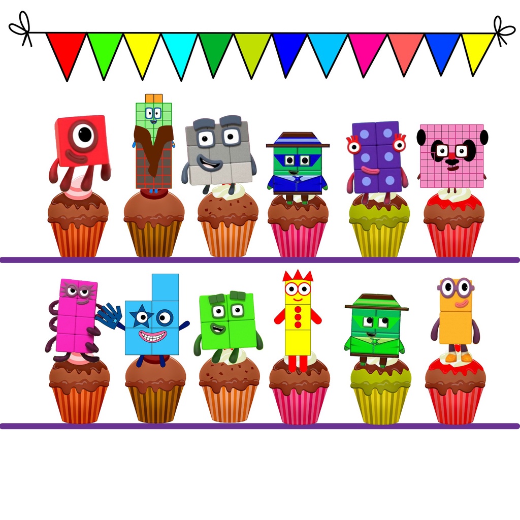 Ready Stock Cupcake Topper Number Block Birthday Party Wedding Baby ...