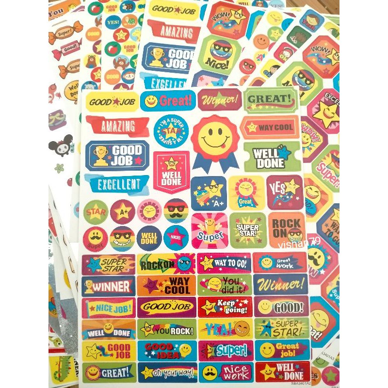 Teacher/Student Reward sticker rm0.80 (randomly choose) | Shopee Singapore