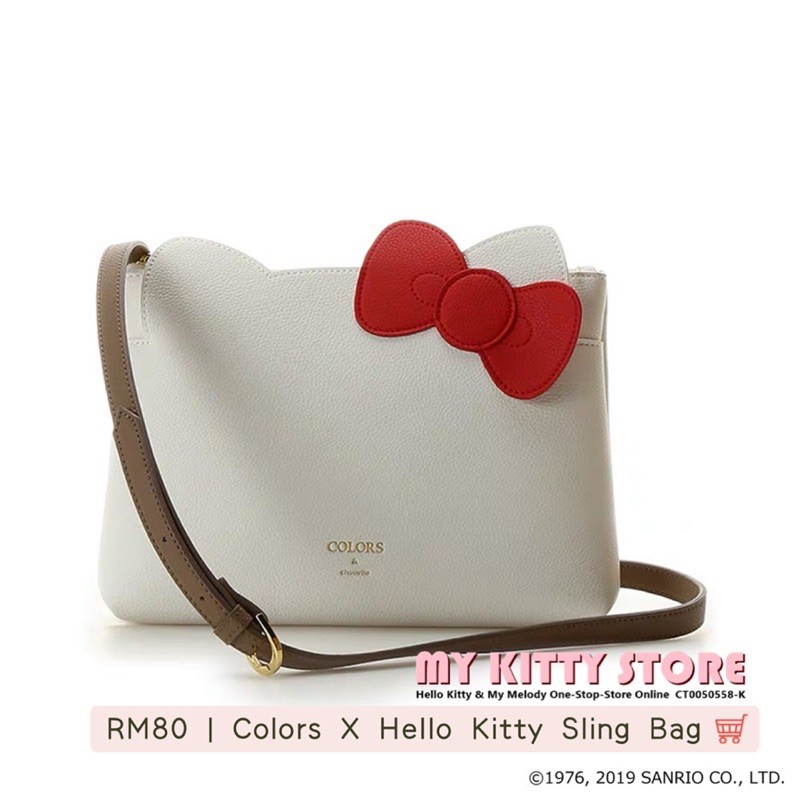 Colors Japan X Hello Kitty Sling Bag Long Shoulder Strap Adjustable Bag Shopee Singapore