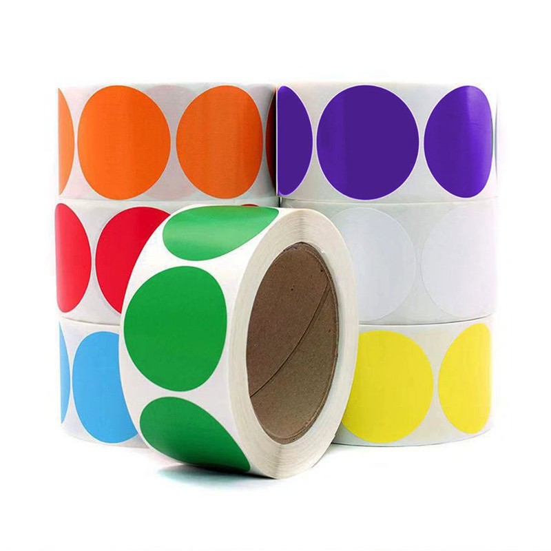 Colored Self Adhesive Customized Stickers Round Stickers Blank Label ...