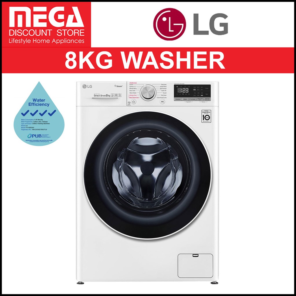 [PER-ORDER:END MAY] LG FV1408S4W 8kg AI FRONT LOAD WASHER (4 Ticks ...