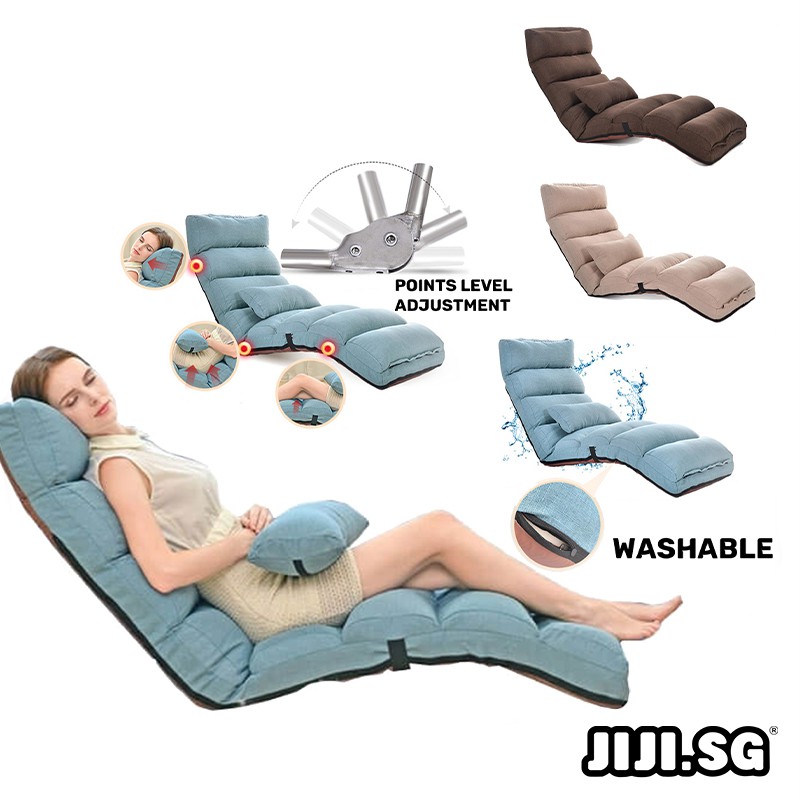 (JIJI SG) MultiFold Lazy Sofa Chair / (Fabric) 205 Floor Chairs