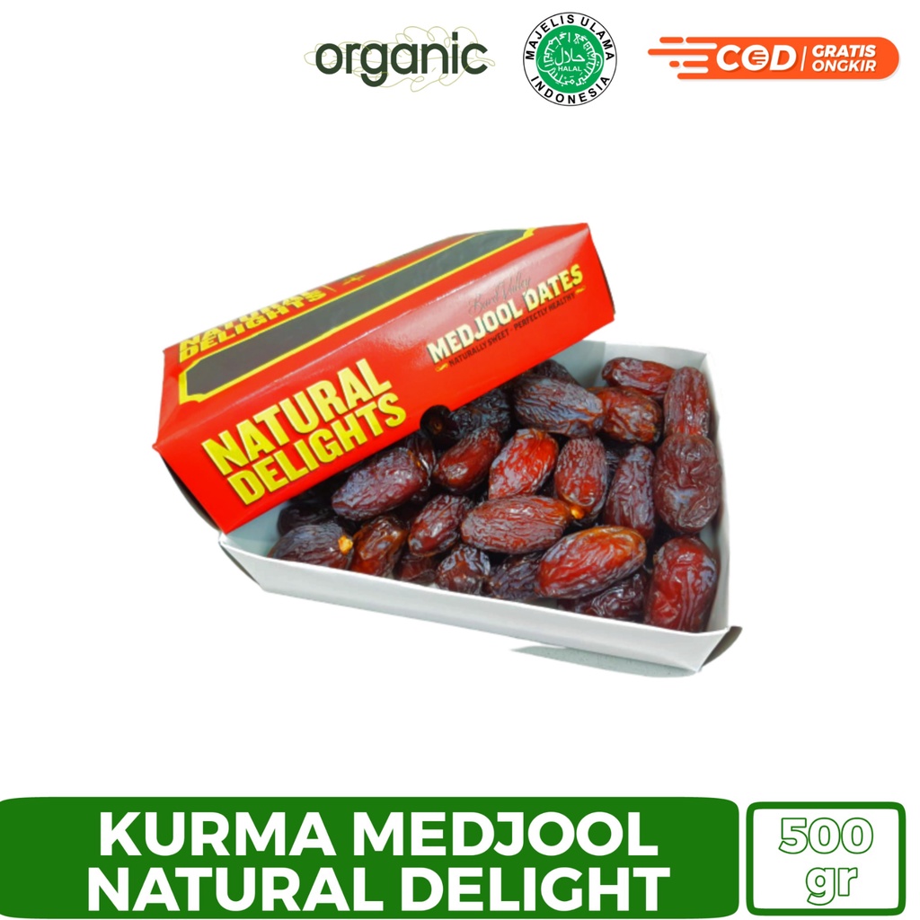 MERAH Medjool Dates 500gr California Dates/Red Box/Natural Delight/Palestine Medjool Dates