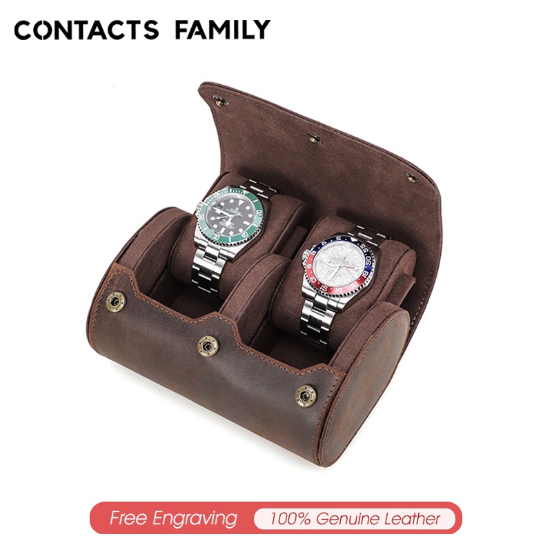 Genuine leather watch on sale box