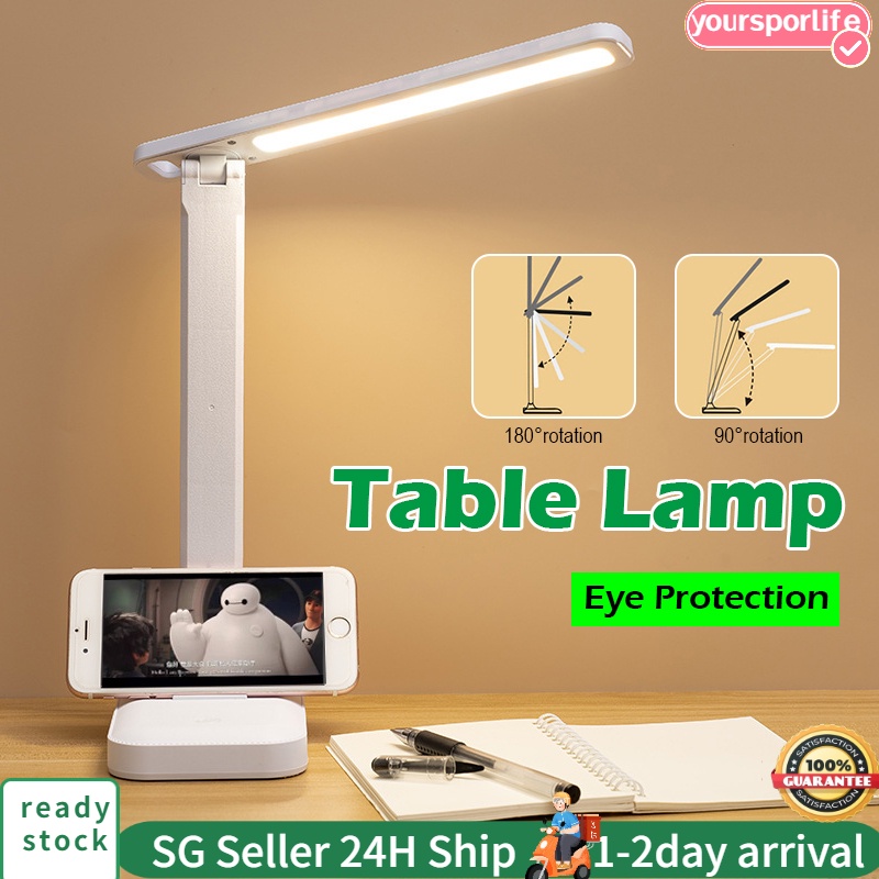 Study Lamp Foldable Rotatable Desk Lamp Touch Switch LED Table Lamp ...